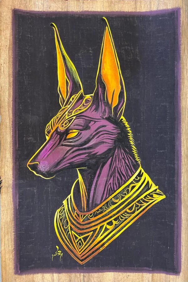 Anubis Purple Gold Outline